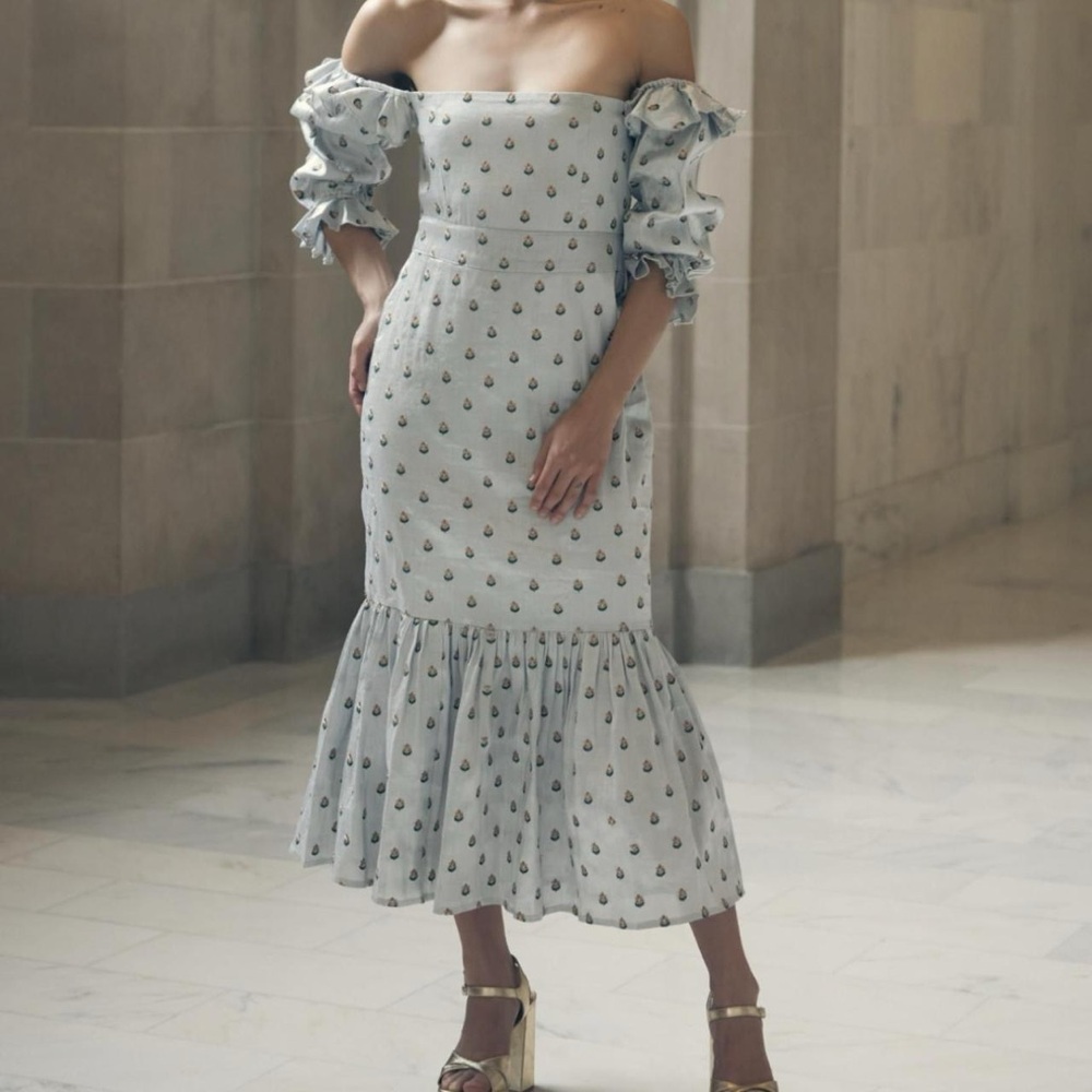 Eddy Desirae Embroidered Midi Dress